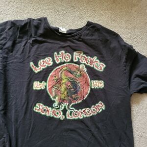 Black Graphic Tee with Dragon Design